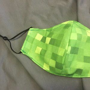 (3/$30) Kids' size Minecraft Pixels fitted mask